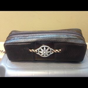 Brighton Brown Leather Cosmetic Case