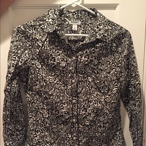 Old Navy Black and White Button Down
