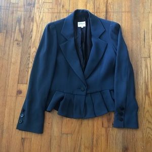 Armani Pleated Peplum Blazer Jacket Sz 6