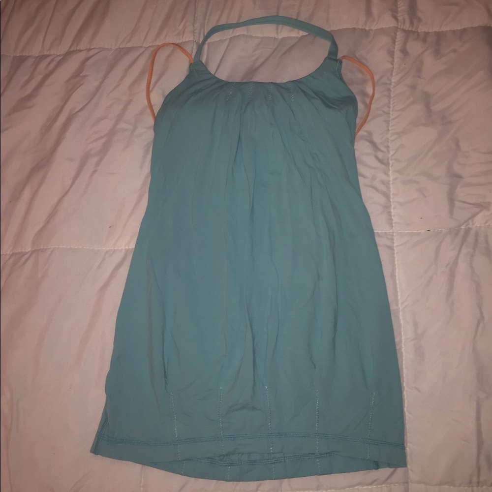 Lululemon blue & orange size 4 yoga top
