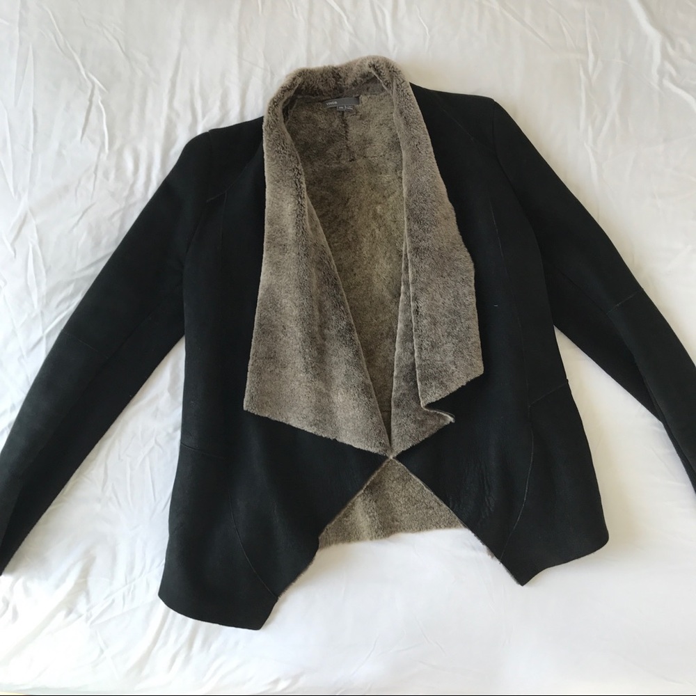 SOLD ON EBAY 🚫 VINCE Cascade Shearling Fur Jacket - Picture 4 of 8