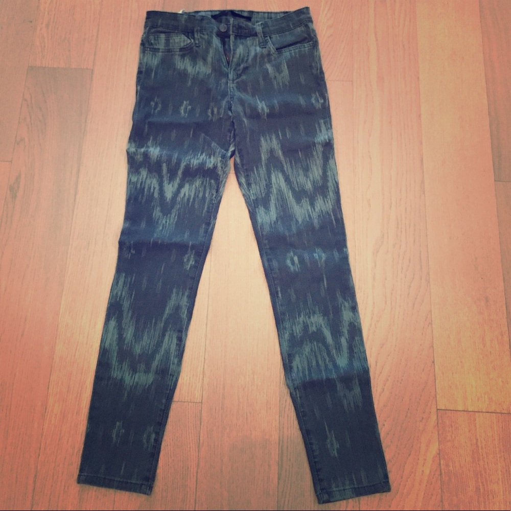 Joe's jeans "High Water" ikat print.