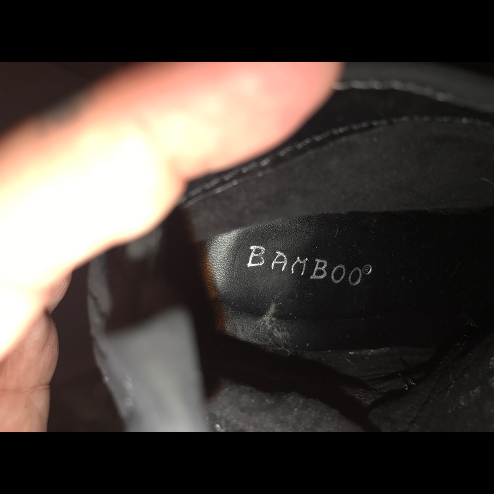 Bamboo black booties