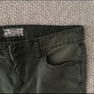 Free People khaki suede sateen pants