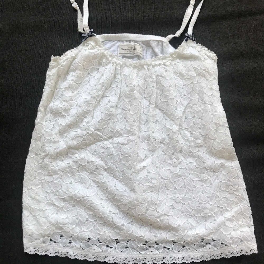 White lace tank top