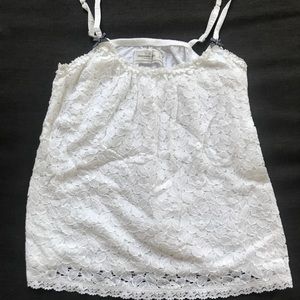 White lace tank top