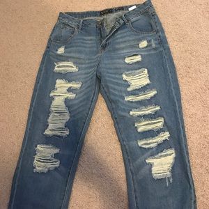 Distressed jeans