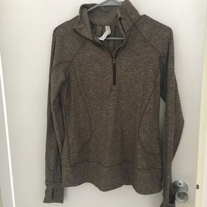 Lululemon Olive Heather 1/4 Pullover Size 8