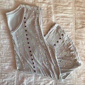 J. Crew embellished tissue tank