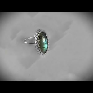 Labadorite sterling silver ring