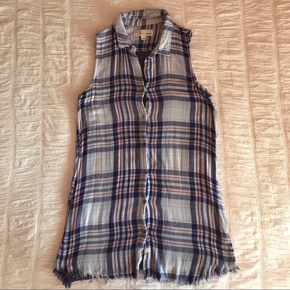 Vintage Havana Brand Sleeveless Flannel