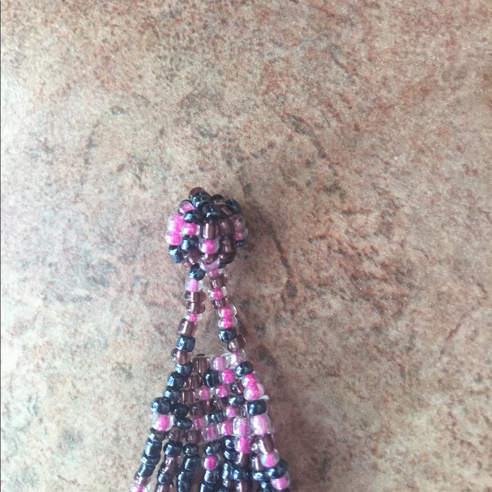 Beaded Boho Necklace!! Purple - Picture 7 of 7