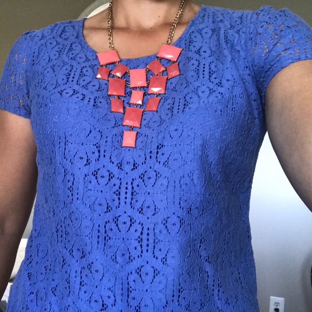 Merona Small Blue Lace Shirt