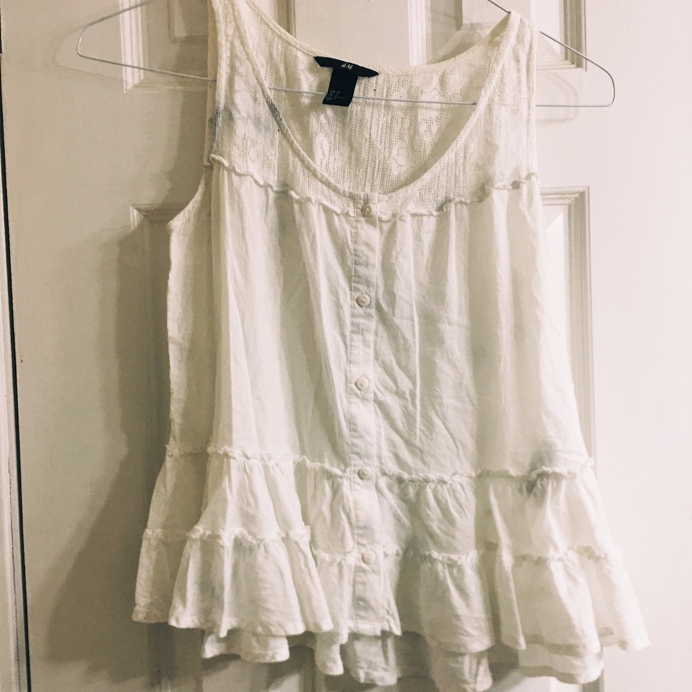 Dainty white blouse/tank top