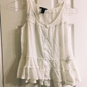 Dainty white blouse/tank top