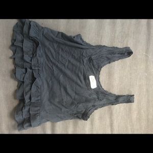 Hollister navy ruffle tank