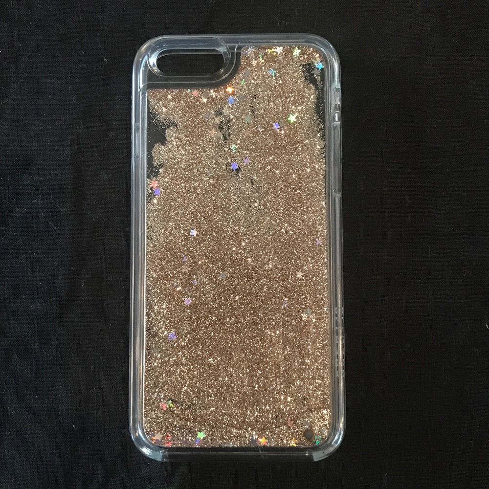 Gold sparkle/star waterfall IPhone case 6/6s