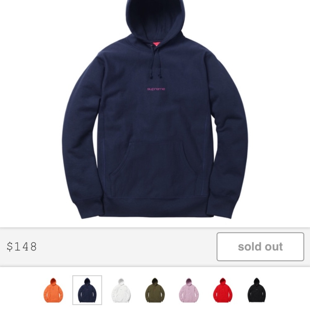 SUPREME compact logo hoodie