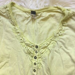Free People Tops - we the free neon yellow asymmetrical shirt size L Free People Tops - we the free neon yellow asymmetrical shirt size L