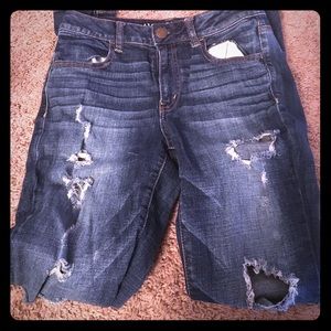 American eagle ripped high rise jeans