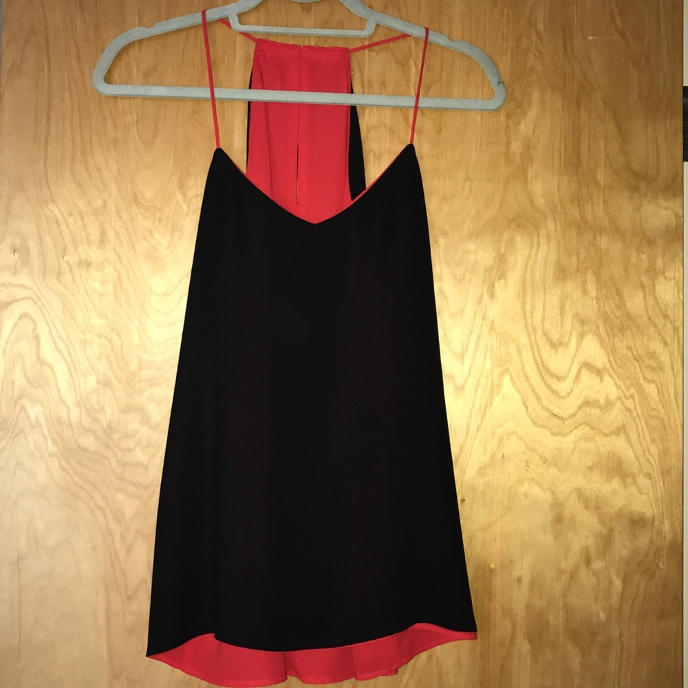 Express reversible black/red tank