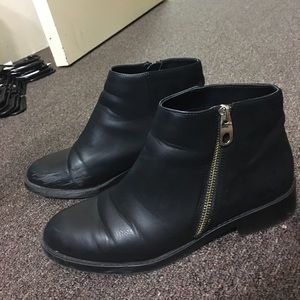Black booties. Size 9