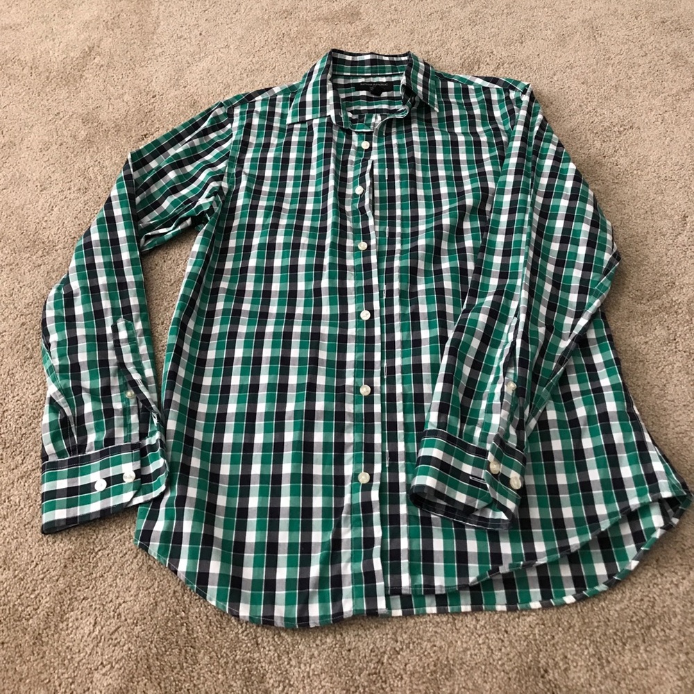 Mens Banana Republic Medium  Black/Green/White