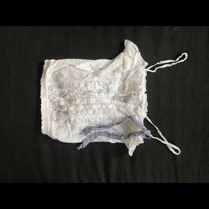 White tank top with blue bow