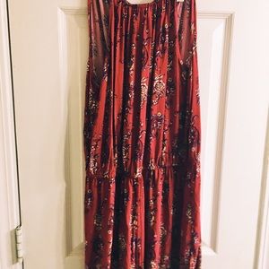 Red flower pattern romper