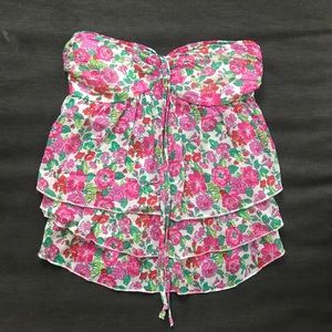 Floral tube top