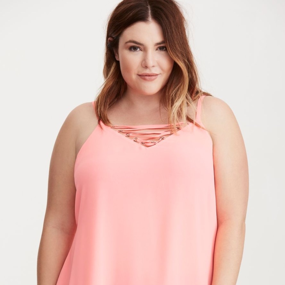 Pink Double Layered Chiffon Cami