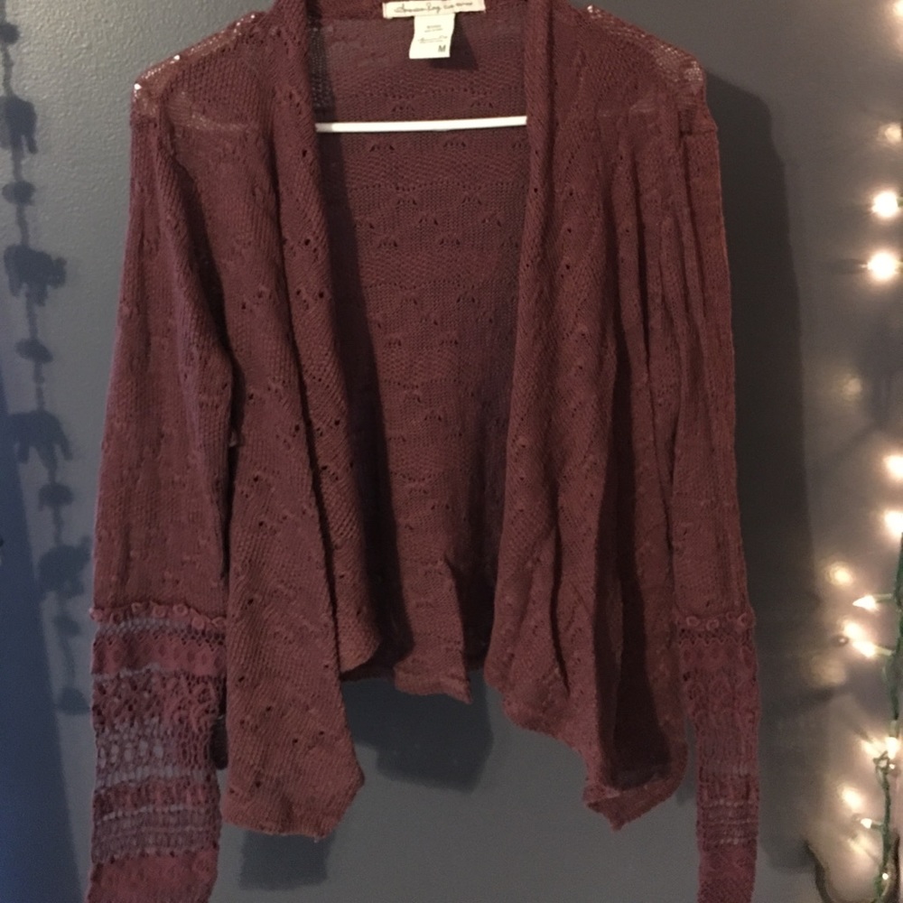 Maroon cardigan