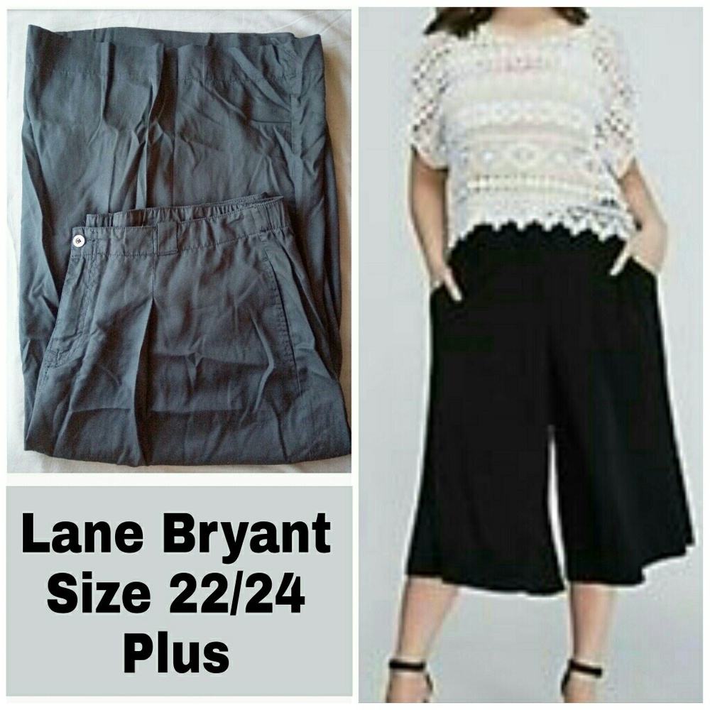 NWOT Lane Bryant Wide Leg Linen Style Crop
