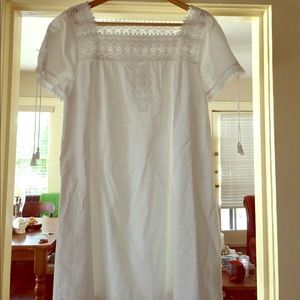 Madewell white shift dress
