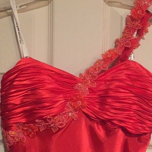 Red formal dress