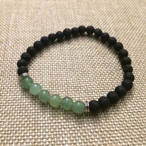 Aventurine Essential Oil Lava Rock Bracelet 6mm