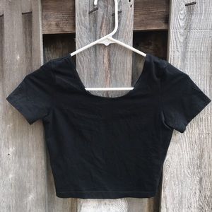 American Apparel black crop top