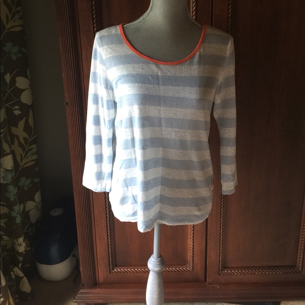 JOIE Linen 3/4 sleeve tee