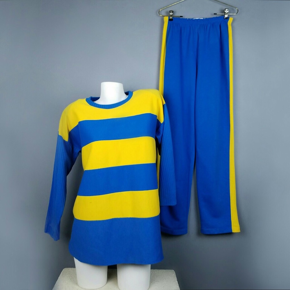 70s 80s Vintage Vanity Fair Pajamas Sweatpants Top