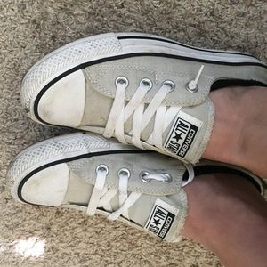 Cream slip on converse