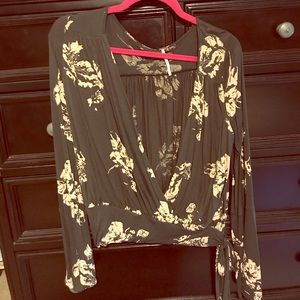 Free People floral print top