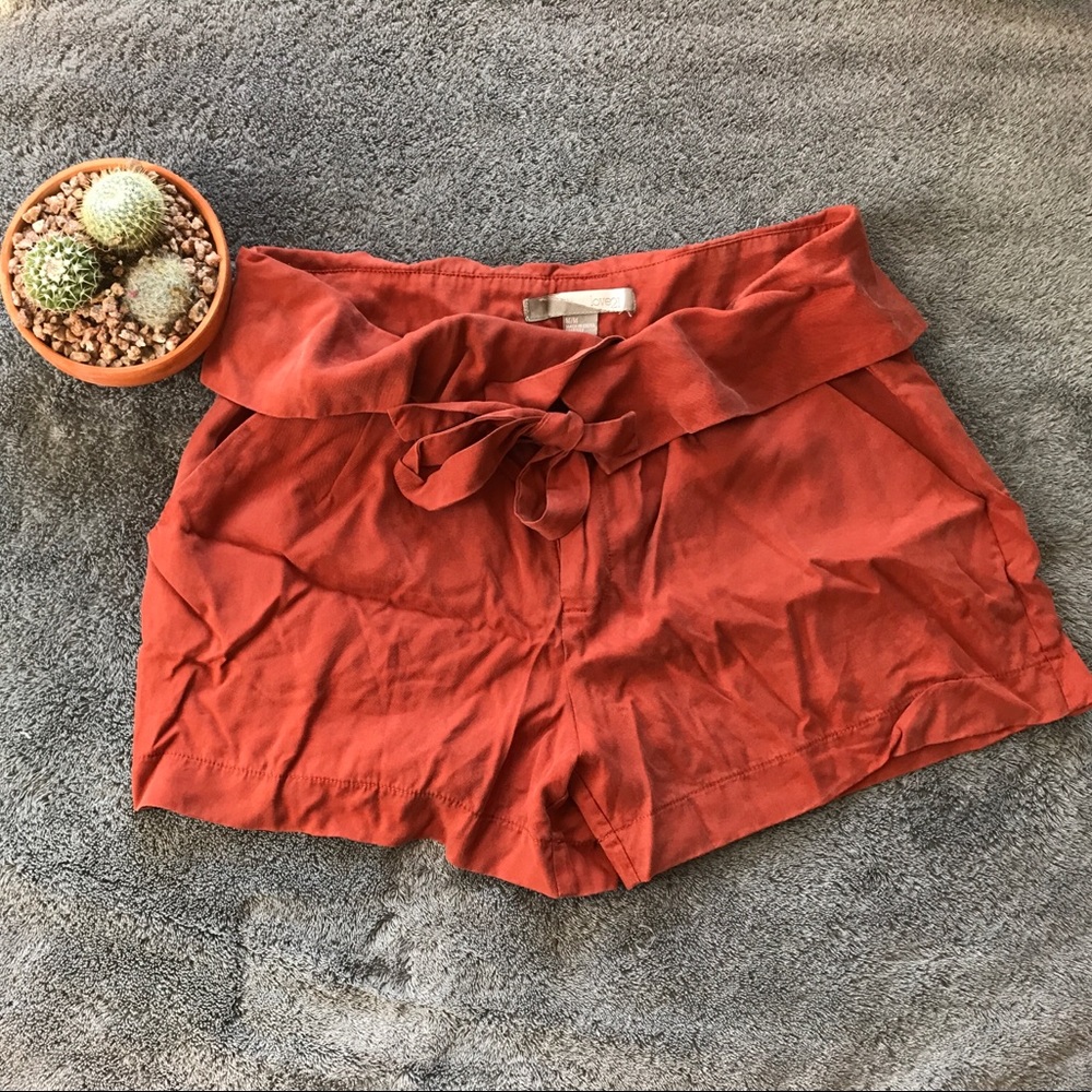 Forever21 burnt orange high waisted shorts