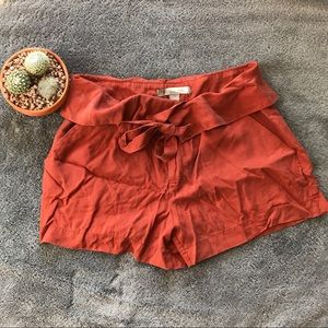 Forever21 burnt orange high waisted shorts