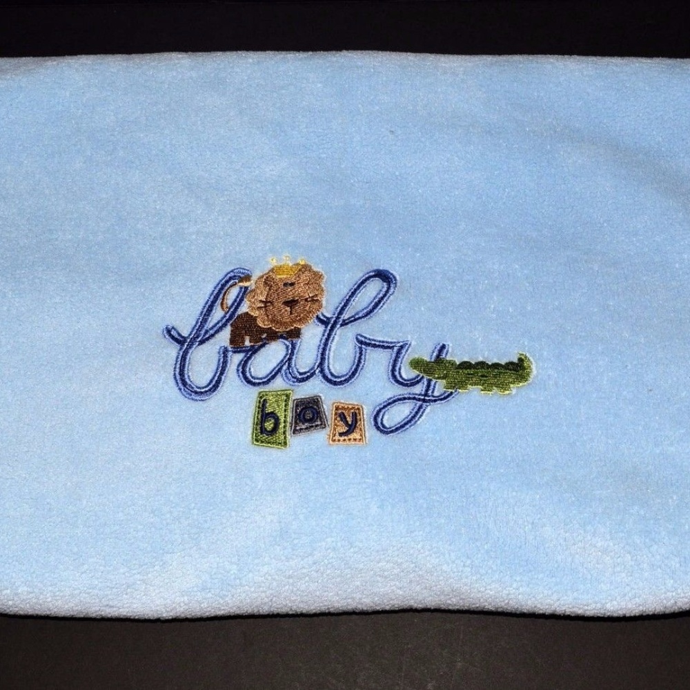 JUST BORN Light Navy Blue Fleece Alligator