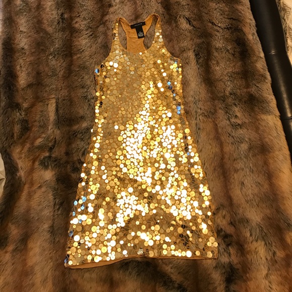 🆕Arden B gold sequin embellished NYE dress - Picture 1 of 3