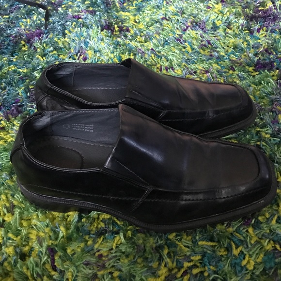 Men Black leather shoes main image 5