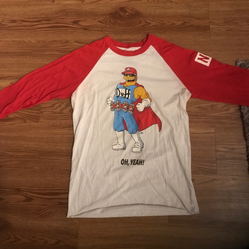 Neff simpsons shirt 3/4 sleeve