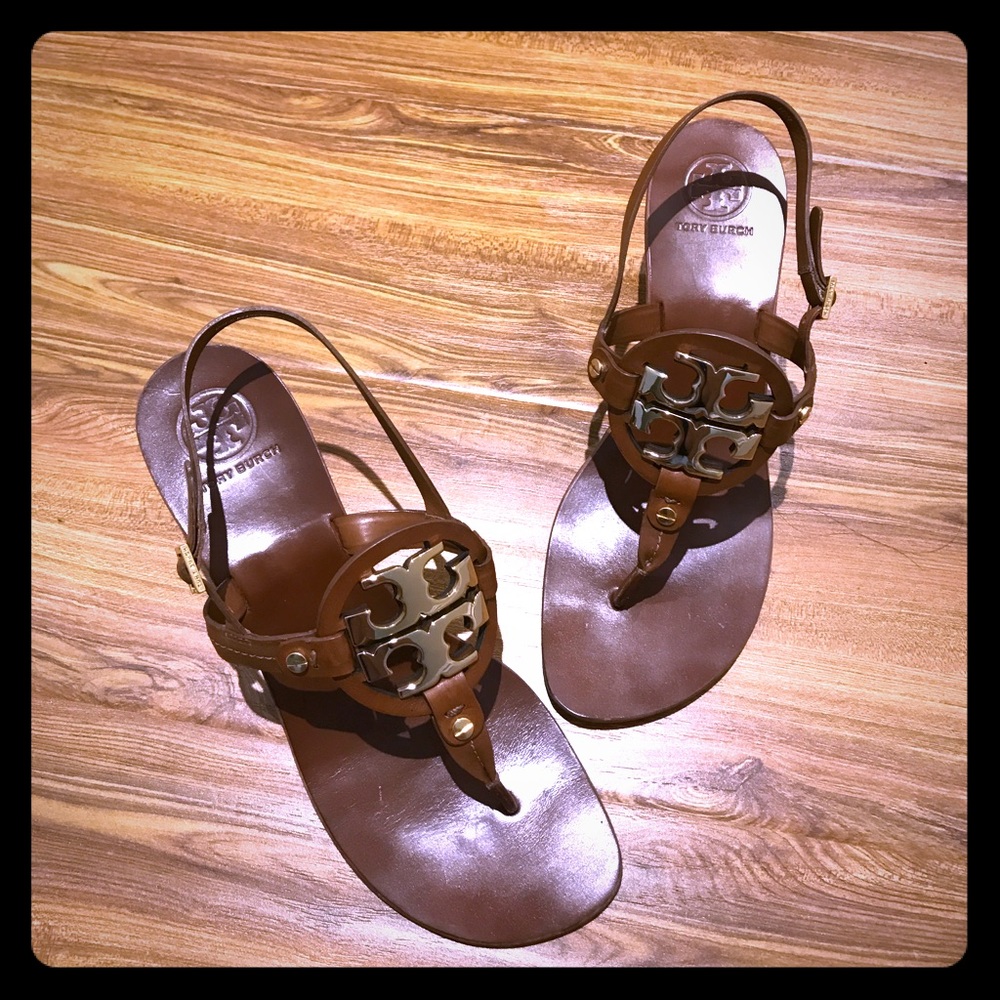 Tory Burch Almond/Gold Holly 2-veg Leather shoes