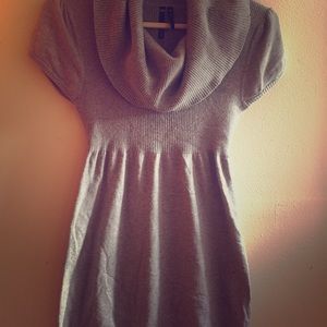 Takeout - Medium- Grey collar sweater dress