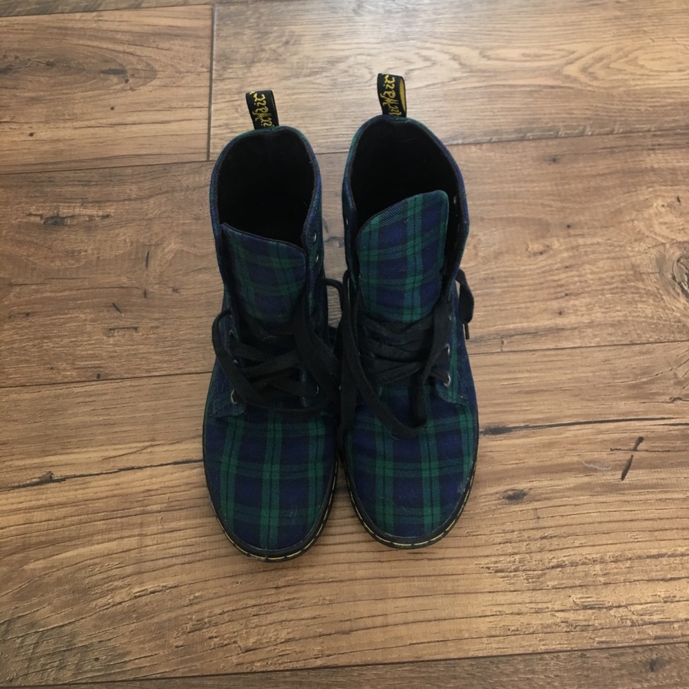 Dr martens plaid boots